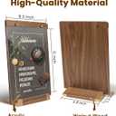 3Pack Acrylic Sign Holders 8.5 x 11 with Walnut Wood Base, Tabletop Clear Commercial Display Stand for Menu, Poster, Flyer, Table Paper Frame for Restaurant/Office/Coffee Shop Store Bar/Wedding/Hotel