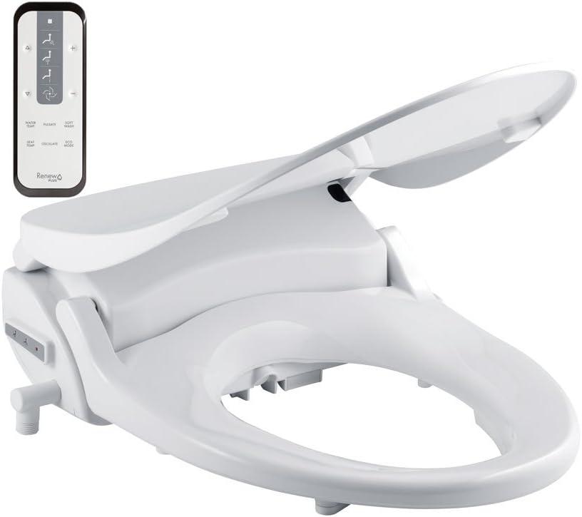 Bemis B980NL 390 Plus Cleansing Spa Round Bidet Toilet Seat, Cotton White (Round, Cotton White)