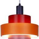 Lampe House Pyramid Pendant Lights 4-Ring,LED Technology Metal Acrylic Shade Modern Pendant Light Fixtures Adjustable Height Hanging Lights for Kitchen Island Bedrooms Kids Living Rooms & Dining Areas