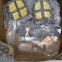 Rossesay 2 Pack Fairy Outdoor Garden Fairy House Mushroom Solar Light Home Statue LED Light for Spring Outside Garden Lawn Walkway Patio Yard Backyard Plant Decoration