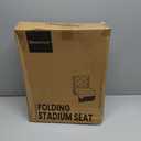 Sheenive Stadium Seats for Bleachers with Back Support, Bleacher Seats with Backs and Cushion Wide, Padded Portable Folding Comfort Stadium Chair with Shoulder Strap, Perfect for Sports Events