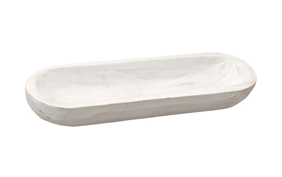 White Oval Bowl
