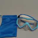 Swim Goggles Kids 6-14, Diving Mask No Tangle StrapWater Goggles Nose Cover for JR / Youth (1PK - Blue & Blue)