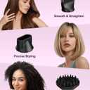 ANNLARY Hair Dryer with Comb | 1800W Blow Dryer with Diffuser for Curly Hair | Plasma Ionic Hairdryer for Frizz Control | Foldable & Protable Design for Travel | 6.5 ft ALCI Cord for Women and Men