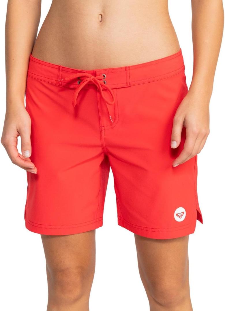 Roxy Women's Board Quick Dry Bathing Suit Shorts, 7" Inseam-Swimsuit Bottoms, Bittersweet Exc, Medium