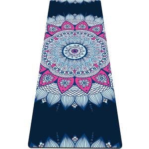 nuveti Yoga Mat Print Extra Thick TPE Non Slip Fitness Exercise Mat with Carrying Bag,72"x24" Extra Thick 6MM Exercise & Workout Mat for Yoga, Pilates Fitness and Floor Exercises