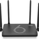 DBIT AX1500 WiFi 6 Router Dual Band Wireless Internet Router, Wireless Speed Up to 1.5 Gbps with 4* Gigabit Ethernet Ports, Beamforming, MU-MIMO, OFDMA, WPA3, IPV6, EasyMesh, Parental Controls