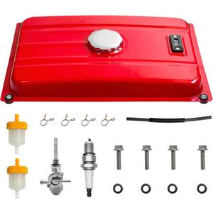 Strongthium Universal Generator Gas Fuel Tank Assembly for Honda and Clone Predator 4000 4375 and More (5 Gallon Red)