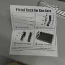Ltnsimy Pistol Rack for Gun Safe, Can Hold Up to 8 Pistols Gun Cabinet Accessories, Foam-Protected Gun Storage Rack, for Revolver, Glock 17 19 26 27 43 Pistol Accessories