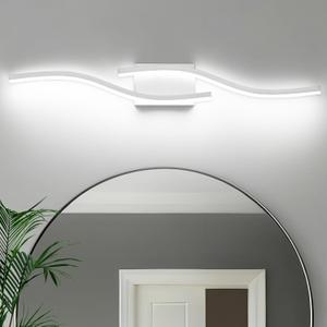 PRESDE 32 Inch Vanity Light Brushed Nickel Bathroom Light Fixtures Over Mirror LED Modern Bath Wall Lighting Bar Dimmable