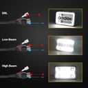 BESTZHEYU 4x6 LED Headlights Pair with Hi-Lo Beam DRL for Chevy S10 Blazer 1994 1995 1996 1997 Peterbilt Kenworth Freightinger Probe 4x6 Inch DOT LED Headlights 2PCS