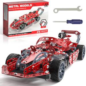 Lucky Doug Building Kit Model Car Set - STEM Project Building Toys for Kids Ages 8-12, Assembly Building Vehicle for Boys 8 9 10 11 Years Old