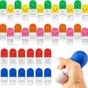 Jenaai 36 Pcs Vitamin Pill Stress Balls Motivational Squeeze Stress Relief Balls Pill Shaped Foam Squeeze Ball Anger Management Toys Grip Strengthener for Adults Anxiety Fidget Nursing