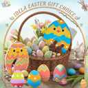 Yousoontic 8 Pcs Easter Egg Table Decor Wooden Nesting Chick Egg Signs Farmhouse Easter Tiered Tray Decor Colorful Polka Dot Stripe Eggs Tabletop Centerpiece Spring Decorations for Home Office Shelf