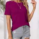 Minetom Women's T Shirts Short Sleeve Tops Casual Summer Tees (XXL)