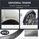 50MM-74MM PP Universal Car Truck Wheel Fender Flares Cover Wide body Kit wheel (4pcs 89CM-Carbon Fiber)