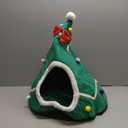 Christmas Tree Shape Cat Bed Pet Beds for Small and Medium-Sized Dogs Cats Sleeping Bag Cushion,Indoor Xmas Cat House, Portable Cat Igloo Bed Cave for Small Dogs Cats Kitten Bed.,38x40cm,Green