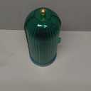 Makeup Brush Holder with Lid Cosmetic Tools Organizer 360 Rotating Waterproof Dustproof Beauty Brushes Storage for Vanity, White Malachite green