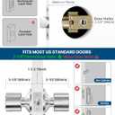 Signstek Keyless Entry Door Lock, Door Knob with Keypad, Smart Code Door Lock, Mute Mode, Passage Function, Easy to Install, Satin Nickel