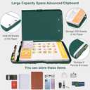 SFLHHDM Clip Boards 8.5x11 with Storage, Heavy Duty Storage Clipboard, Nursing Clipboards Folder with Pen Holder, Clipboards with Low Profile Clip, Nurse Clipboard Binder Case for Classroom