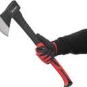INTERTOOL 24-Inch Chopping Axe | Medium Size Felling Ax for Wood Splitting & Camping | Shock Absorbing Fiberglass Handle with Sheath | HT-0263