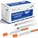 30 Pack U-100 1ml 30G 5/16" (8mm) Disposable Syringe with Needle, Individually Wrapped Lab Supplies