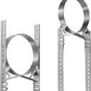 2-Pack Adjustable 6-Inch Stove Pipe Wall Support Bracket, Heavy-Duty 304 Stainless Steel Chimney Mount, Outdoor Fireplace Pipe Stabilizer