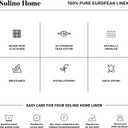 2 x Solino Home Linen Table Runner 48 Inches - 100% Pure Linen Beet and Cream Table Runner 14 x 48 Inch Ideal for Dresser and Coffee Tables - Valentines, Spring - Morgan Check