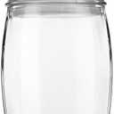 Folinstall Wide Mouth Apothecary Jar with Lid, 0.5 Gallon Glass Jar for Kitchen Storage and Laundry Room Organization, 72 oz Clear Glass Container for Cookie, Candy, Sugar, Flour, Nuts