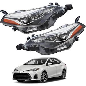 PENSUN LED Headlight Assembly for 2017 2018 2019 Toyota Corolla SE XSE XLE - Dual Projector Front Headlamps, Left & Right, Plug-and-Play