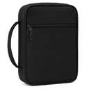 Bible Cover with Durable Handle,Carrying Book Case Church Bag Bible, Protective with Zippered Pocket,Bible Study Accessories Supplies,Gift for Mother Lady Women Men(Black)