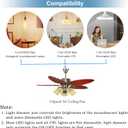 35T1 Ceiling Fan Remote Control Replacement for Harbor Breeze, Allen Roth,Kichler,Hampton Bay FAN35T FAN53T FAN11T 2AAZPFAN53T L3HFAN11T L3HFAN11T1 L3HFAN11T2 FANHD,3-Speed, Light Dimmer, Learn Key