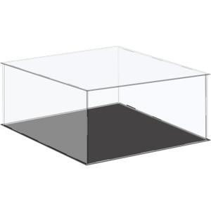 MECCANIXITY Acrylic Display Case Plastic Box Cube Storage Box Clear Small Assemble Dustproof Showcase 16.1x16.1x6.1 Inch for Collectibles Items