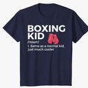 Funny Boxing Kid Definition T-Shirt Size Large Youth
