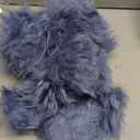 Yontree Fashion Fluffy Steering Wheel Covers for Women/Girls/Ladies Australia Pure Wool 15 Inch 1 Set 3 Pcs (Gray) (Long Hair)