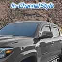 in Channel Rain Guards Fit for Truck 2009 2010 2011 2012 2013 2014 Ford F150 SuperCrew/SVT Raptor Crew Cab, Durable Side Window Visors Deflectors, Smoke Tinted Vent Shade Shield, 4pcs