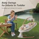 Baby Swings for Infants, Monamii Baby Swing, Infant Swing with 5 Speeds, 10 Lullabies, Electric Swing for Baby, Indoor & Outdoor Use (Beige)