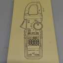 Clamp Meter DURFICST Digital Inrush Clamp Multimeter AC/DC 1000A 6000 Counts Amp Voltage Tester with VFD, LOZ Mode,Measures AC/DC Current Voltage NCV Temperature Resistance Capacitance Frequency (1000A Color Screen)