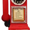 Resin Vintage Telephone Model for Office Bar Cafe Wall Mounted Retro Wall phone Home Decoration Rotary Dial Telephone for Home Desk Decor