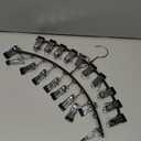 Legging Hangers for Closet Organizer, Hat Hangers for Closet 2 Pack with 10 Clips Holds 20 Leggings, Legging Hanger, Pants Storage Organizer Suitable for Socks, Panties, Underwear, Pants (Black)