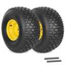 (2-Pack) 20x8.00-8 Rear Tire and Wheel Assemblies - 4 Ply Tubeless Tire Compatible Replacement for Riding Lawn Mowers - 3/4" Borehole, 3.5" Offset Hub and 3/16" Keyway