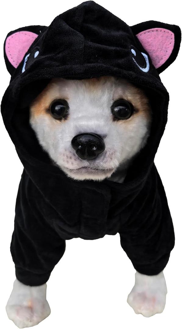 Pet Costume for Small Dogs Cats,Halloween Hoodies Winter Puppy Coat Outfits Funny Pajamas Clothes for Christmas Party,Cat M (M(Bust: 16.54 inch))
