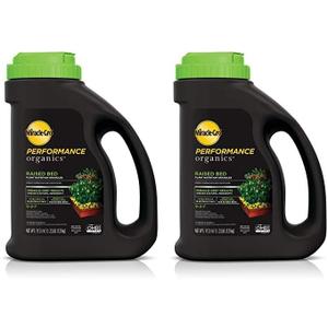 Miracle-Gro Performance Organics Raised Bed Plant Nutrition Granules - Plant Food with Natural & Organic Ingredients, for Vegetables, Fruits, Herbs and Flowers in Raised Beds, 2.5 lbs. (Pack of 2) (2.5 lb. (Pack of 2))