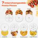 Gourmet Pasta Press Attachment for KitchenAid Stand Mixers, Pasta Maker Kitchenaid Attachment With 7 Interchangeable Pasta Plates, For Kitchen aid Pasta Attachment