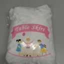 White Table Cloths for 6 foot Rectangle Tables Fitted Open Back Stretch White Ruffle Tablecloth for Craft Show Birthday Party Wedding Spandex Trade Show Desk Table Cover for Banquet Events Decorations (72" x 30" (6FT - 1 Pack))