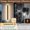 2 Pack 31.5" LED Outdoor Wall Sconce Dimmable, 3CCT, Long Linear Modern Black Exterior Light Fixtures, IP65 Waterproof Outside Lights for Porch Patio Front Door Stair Garage House Facade, 31.5in