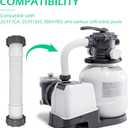 11763 Pool Sand Filter Pump Hose for Intex Interconnecting Hose for 10 Inch Sand Filter Pumps and fit for with Intex Filter White