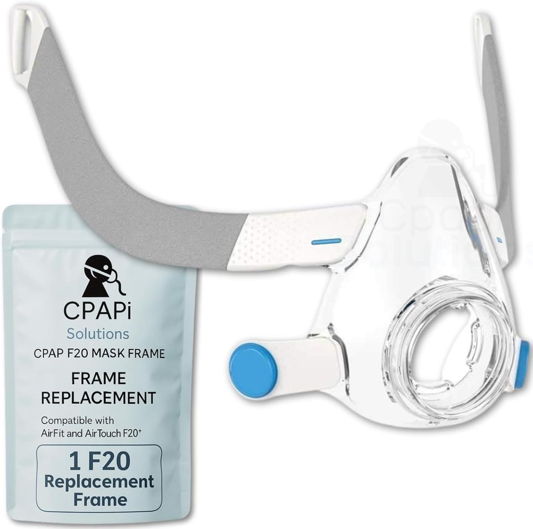 F20 Frame Replacement for CPAP Mask  Standard One-Size Frame Only  Compatible with AirFit F20 and AirTouch F20  Durable, Lightweight Design  No Headgear or Cushion Included