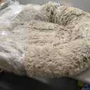 Best Friends by Sheri The Original Calming Donut Dog Bed  Washable Plush Pet Bed for Large Breeds up to 100 lbs, Shag Faux Fur, Taupe, Large (36" x 36")