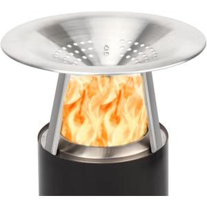 Heat Deflector for Solo Stove Mesa XL - Captures Warmth, Expands Heat Radius - 304 Stainless Steel -Mesa XL Heat Deflector - Includes Anti-Scorching Clip and Storage Bag -11 "(D) x 6"(H)